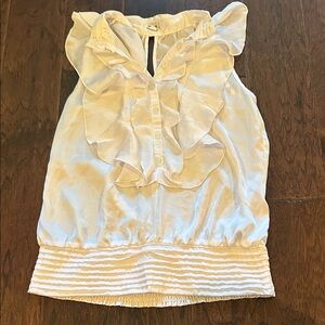 Jaipur Elegant White Ruffled Women's Top